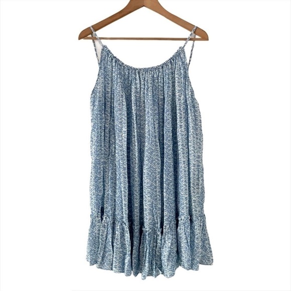 Paloma Blue Faye Gathered Printed Twill Mini Dress - Picture 3 of 8